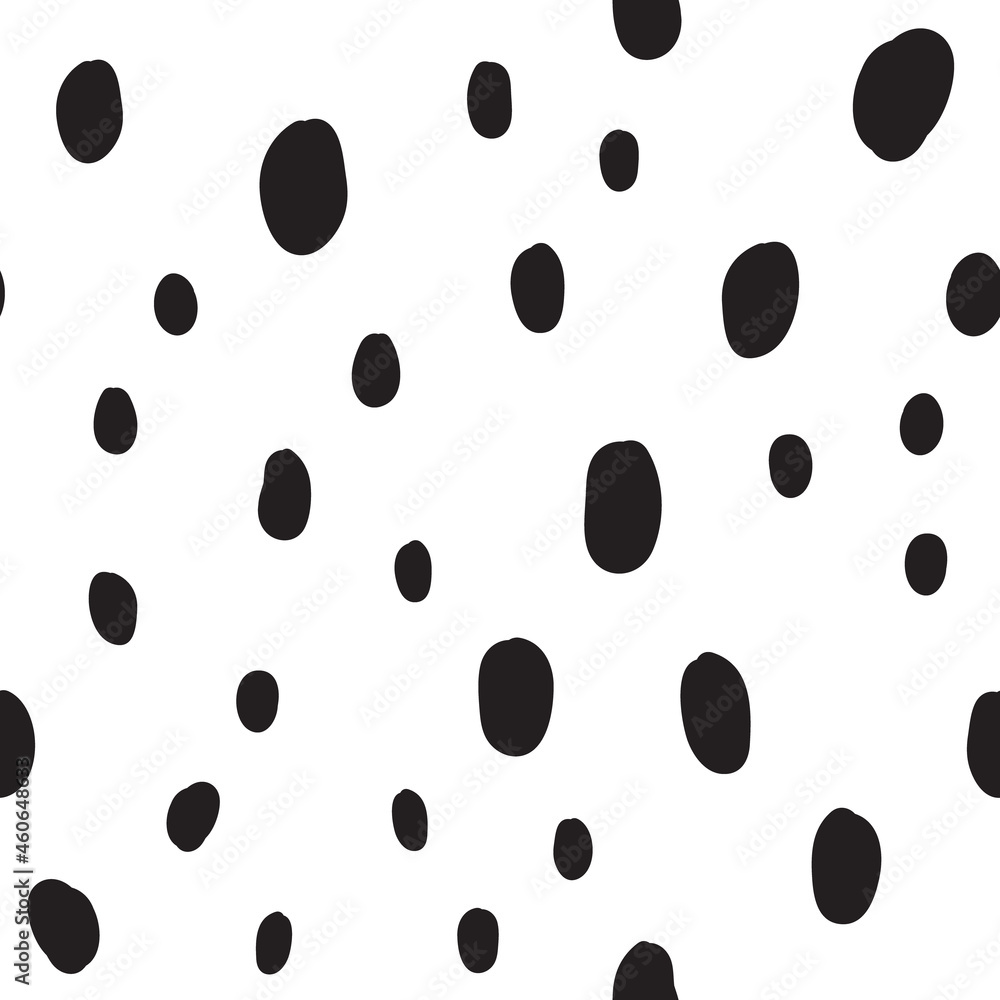 Hand drawn polka dot seamless pattern. Vector texture circle doodles. Hand drawn polka dot seamless pattern. Vector texture circle doodles.