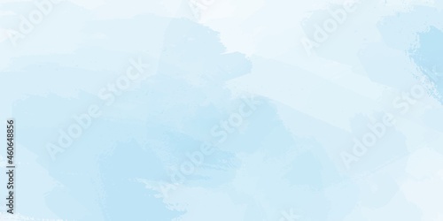 Abstract soft blue watercolor background. Vector illustration