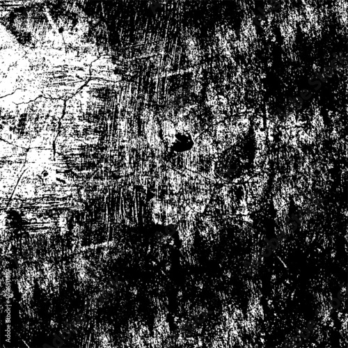 Fototapeta Naklejka Na Ścianę i Meble -  Black and white grunge background. Texture vector template for design projects