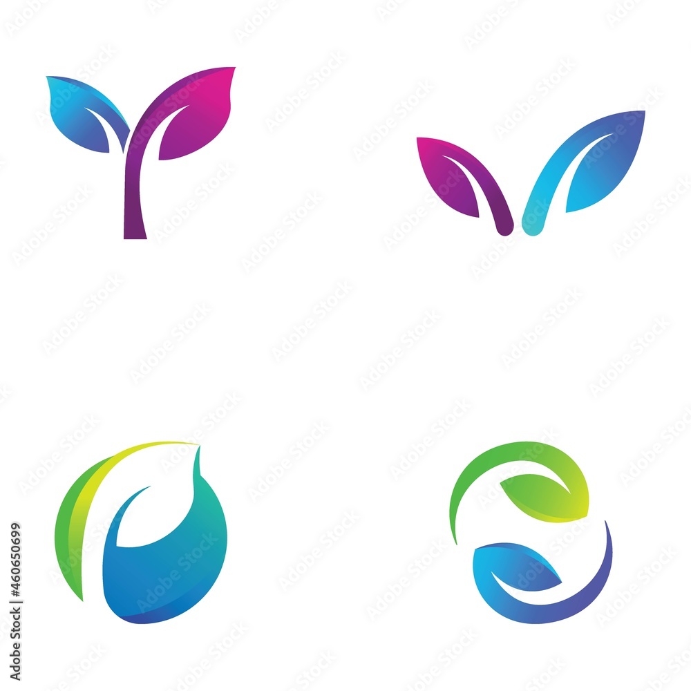 Obraz premium leaf logo and vector images