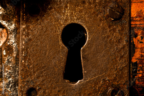 Obraz na płótnie Rusty old lock taken with macro