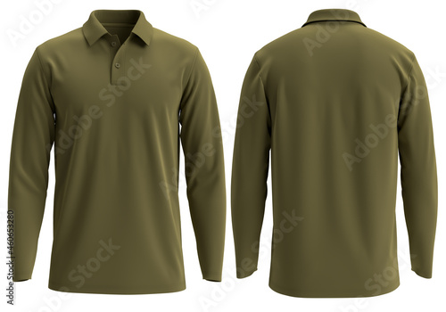 Long Sleeve polo shirt ( 3d rendering )