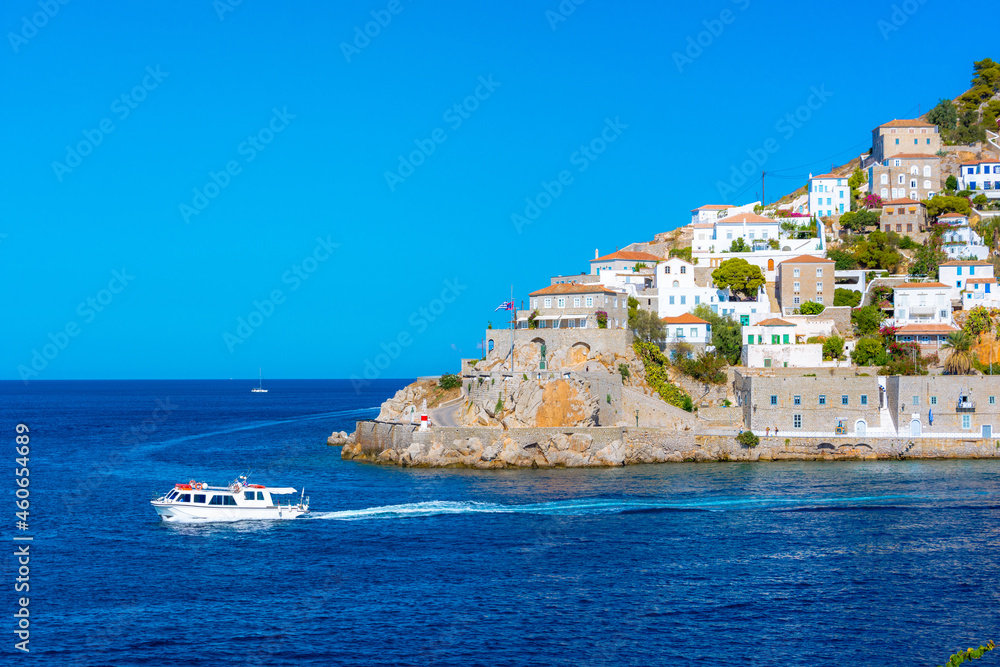 View of the amazing Hydra island, Greece.