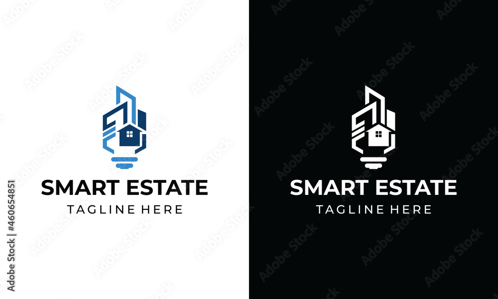 Building logo with bulb lamp concept. Inspiration logo for construction Premium Vecto Building logo with bulb lamp concept. Inspiration logo for construction Premium Vecto