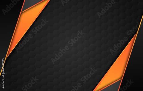 Sports Abstract Background with Orange and Black Color