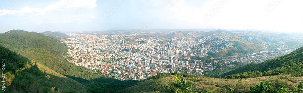 Panoramic view of the city of Poços de Caldas, Sao Paulo, Brazil, September 20, 2021