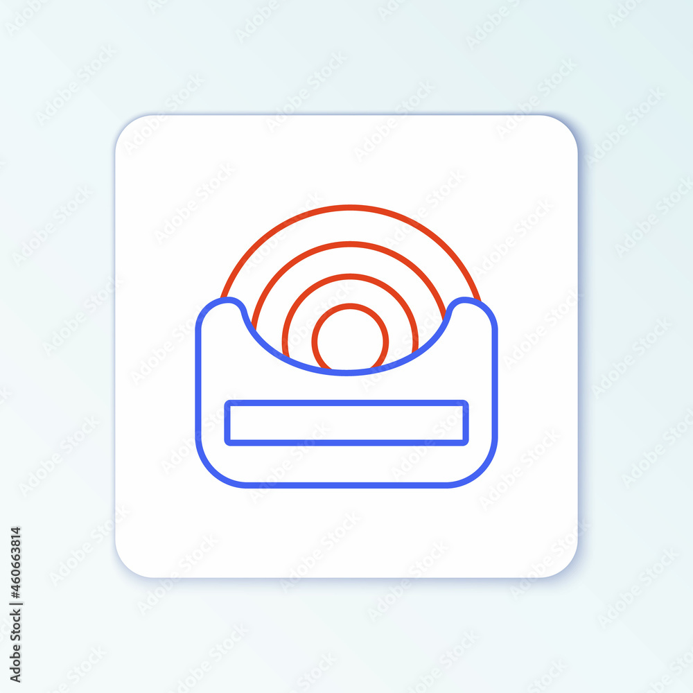 Line Dental floss icon isolated on white background. Colorful outline concept. Vector Line Dental floss icon isolated on white background. Colorful outline concept. Vector