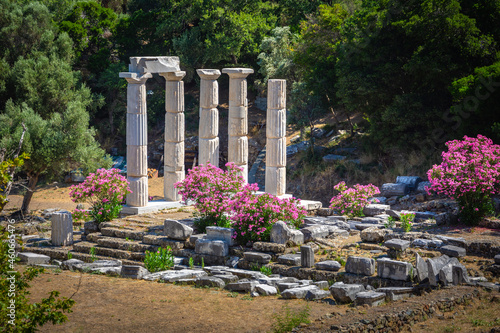 Temple of the Great Gods at Samothraki island in Greece photo