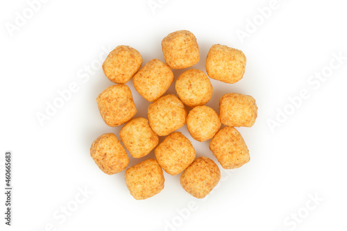 top view of corn puffs