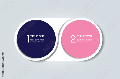 Two elements scheme, diagram. Infographic template.