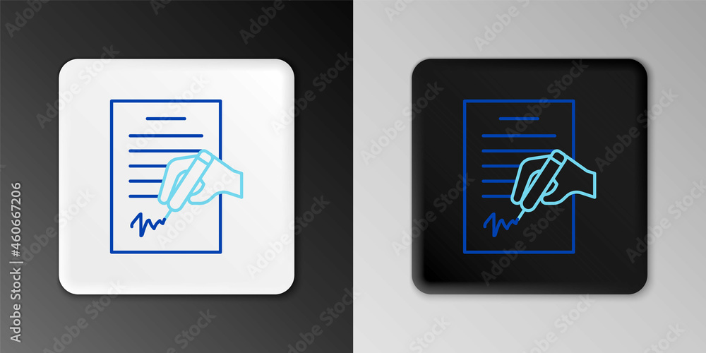 Line Petition icon isolated on grey background. Colorful outline concept. Vector Line Petition icon isolated on grey background. Colorful outline concept. Vector