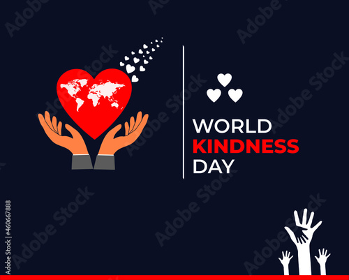 World Kindness Day. November 13. Template for background, banner, card, poster. Vector illustration.