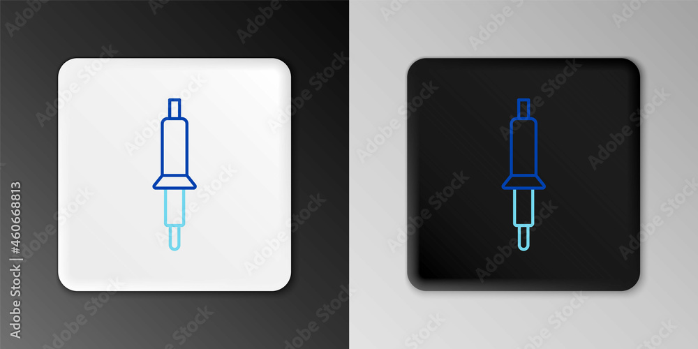Line Soldering iron icon isolated on grey background. Colorful outline concept. Vector Line Soldering iron icon isolated on grey background. Colorful outline concept. Vector