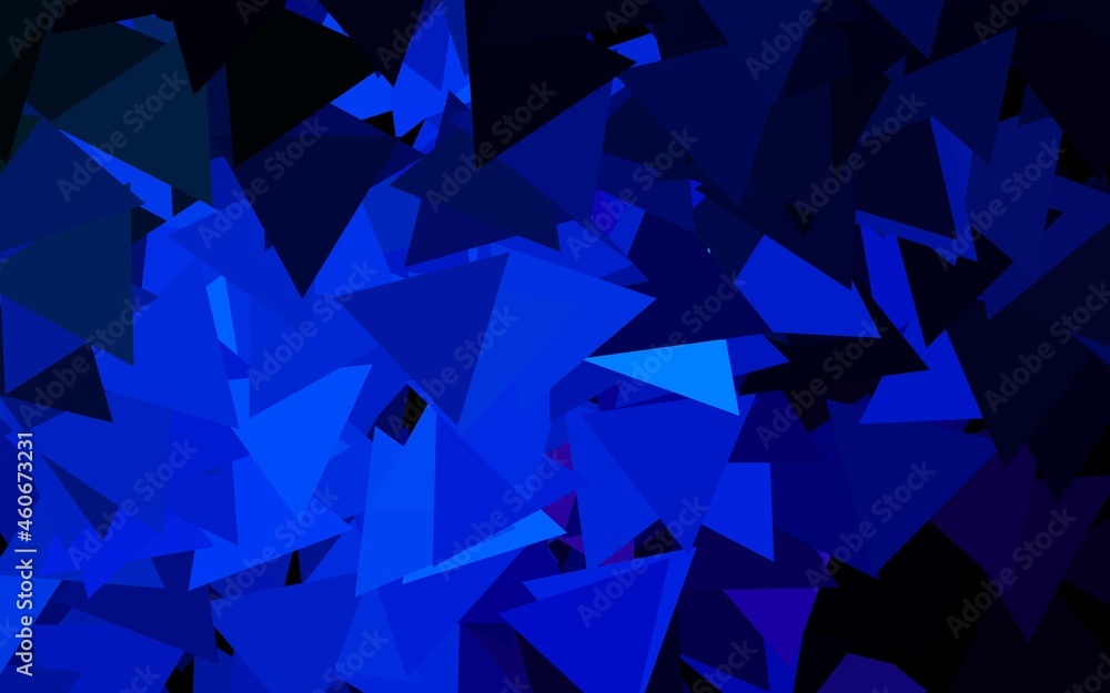 Fototapeta premium Dark Pink, Blue vector pattern with polygonal style.