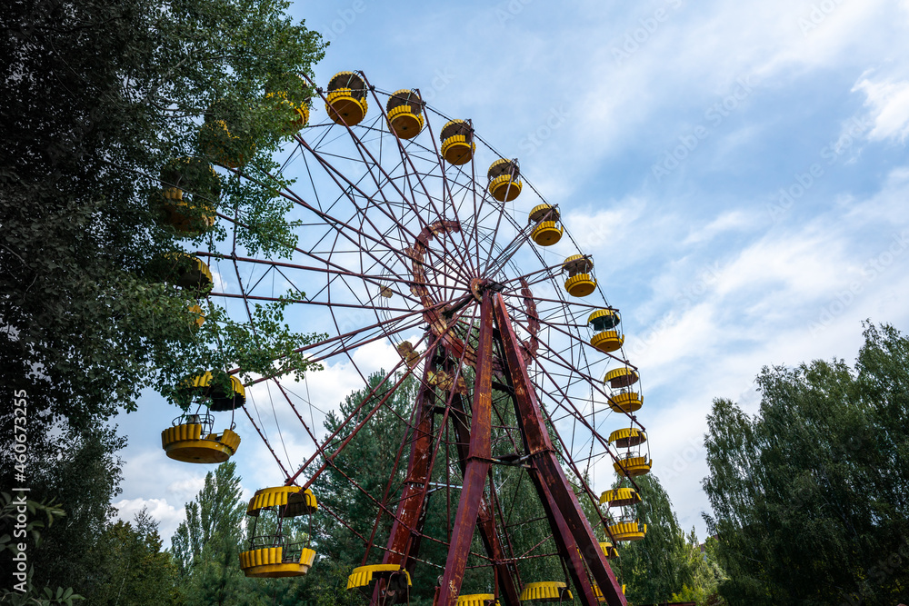 Ferris Wheel at abandoned Amusement Park - Pripyat, Chernobyl Exclusion Zone, Ukraine