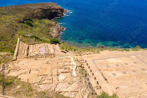 Archaelogical site of Hephaistia, Lemnos island, Greece. photo
