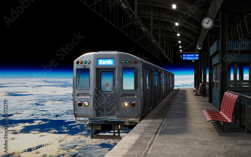 Fototapeta Naklejka Na Ścianę i Meble -  Space Train