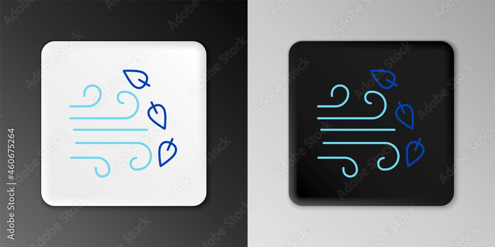 Line Windy weather icon isolated on grey background. Cloud and wind. Colorful outline concept. Vector Line Windy weather icon isolated on grey background. Cloud and wind. Colorful outline concept. Vector