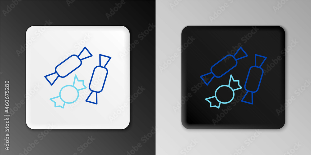 Line Candy icon isolated on grey background. Happy Halloween party. Colorful outline concept. Vector Line Candy icon isolated on grey background. Happy Halloween party. Colorful outline concept. Vector