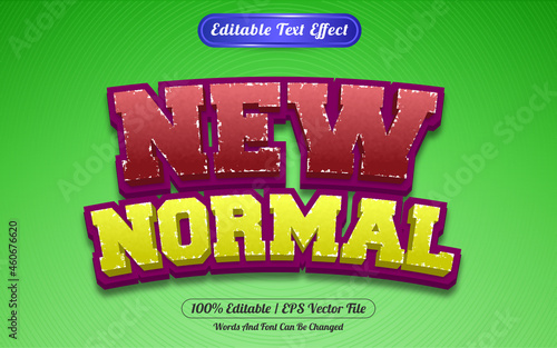 Editable text effect new normal template style