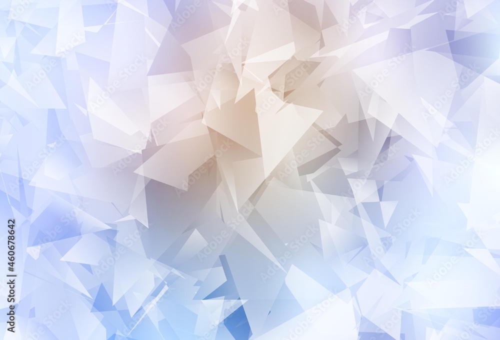 Naklejka premium Light Purple vector gradient triangles template.