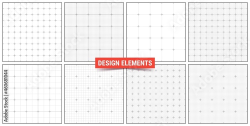 Engineering drawing sheets, vector design elements. Backgrounds for technical drawing.
