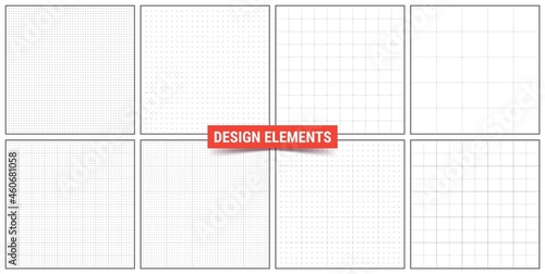 Technical drawing backgrounds, vector design elements.