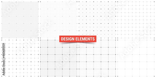 Millimeter paper, vector design elements. Engineering drawing sheets.