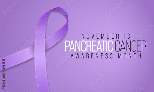 Pancreatic Cancer awareness month is observed every year in November.  is a disease in which malignant cells form in the tissues of the pancreas. Vector illustration