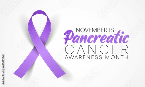 Pancreatic Cancer awareness month is observed every year in November.  is a disease in which malignant cells form in the tissues of the pancreas. Vector illustration