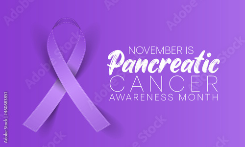 Pancreatic Cancer awareness month is observed every year in November.  is a disease in which malignant cells form in the tissues of the pancreas. Vector illustration