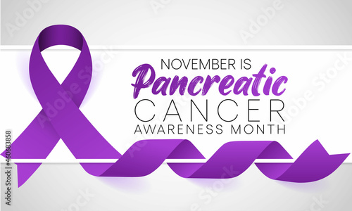 Pancreatic Cancer awareness month is observed every year in November.  is a disease in which malignant cells form in the tissues of the pancreas. Vector illustration