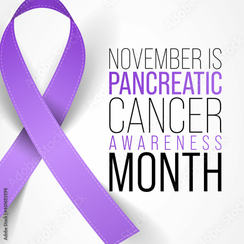 Pancreatic Cancer awareness month is observed every year in November.  is a disease in which malignant cells form in the tissues of the pancreas. Vector illustration