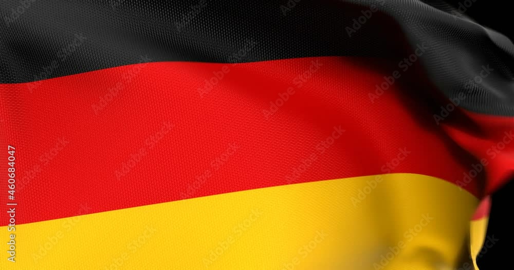 Flag of Germany Waving 3D Animation Close up, 4K UHD 60 FPS Flag of Germany Waving 3D Animation Close up, 4K UHD 60 FPS