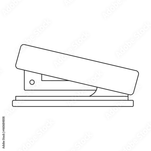 Stapler vector outline icon. Vector illustration staple of puncher on white background. Isolated outline illustration icon of stapler .