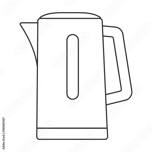 Kettle vector outline icon. Vector illustration teapot on white background. Isolated outline illustration icon of kettle .