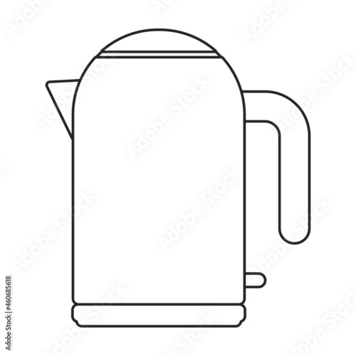 Kettle vector outline icon. Vector illustration teapot on white background. Isolated outline illustration icon of kettle .