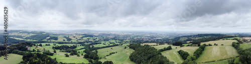 english landscape image from the air of Cotswolds countryside photo