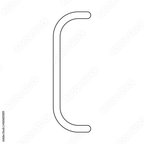 Door handle vector outline icon. Vector illustration doorknob on white background. Isolated outline illustration icon of door handle .