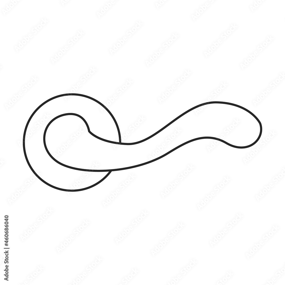 Fototapeta premium Door handle vector outline icon. Vector illustration doorknob on white background. Isolated outline illustration icon of door handle .