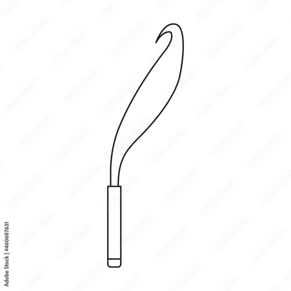 Sickle vector icon.Outline vector icon isolated on white background sickle. Sickle vector icon.Outline vector icon isolated on white background sickle.
