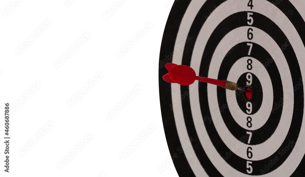 Darts Hitting The Target on a white background. Darts Hitting The Target on a white background.