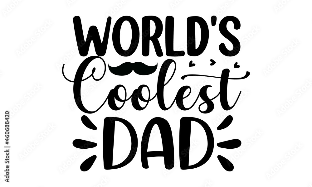 World's coolest dad, poster or banner template with necktie and gift box on blue background, Greetings and presents for in flat lay styling, inner Background for Posters, Flyers, Marketing World's coolest dad, poster or banner template with necktie and gift box on blue background, Greetings and presents for in flat lay styling, inner Background for Posters, Flyers, Marketing