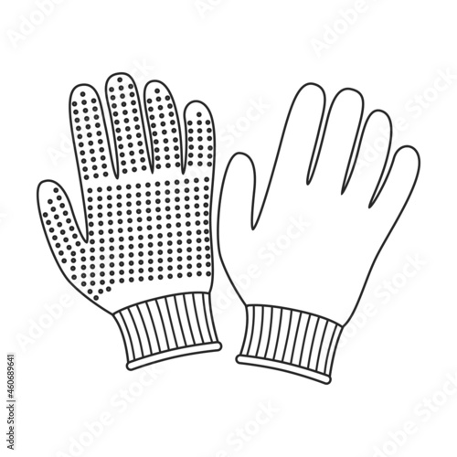 Glove vector cartoon icon. Vector illustration accessory for hand on white background. Isolated cartoon illustration icon of glove hand.