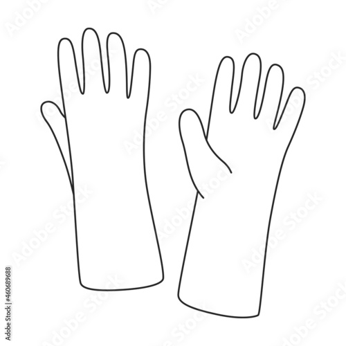 Glove vector cartoon icon. Vector illustration accessory for hand on white background. Isolated cartoon illustration icon of glove hand.