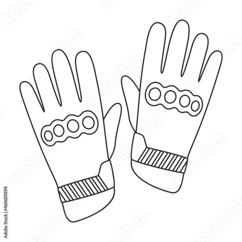 Glove vector cartoon icon. Vector illustration accessory for hand on white background. Isolated cartoon illustration icon of glove hand.