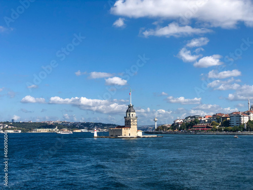The Maiden's Tower also known as Leander's Tower on Bosphorus sea in Istanbul in Turkey