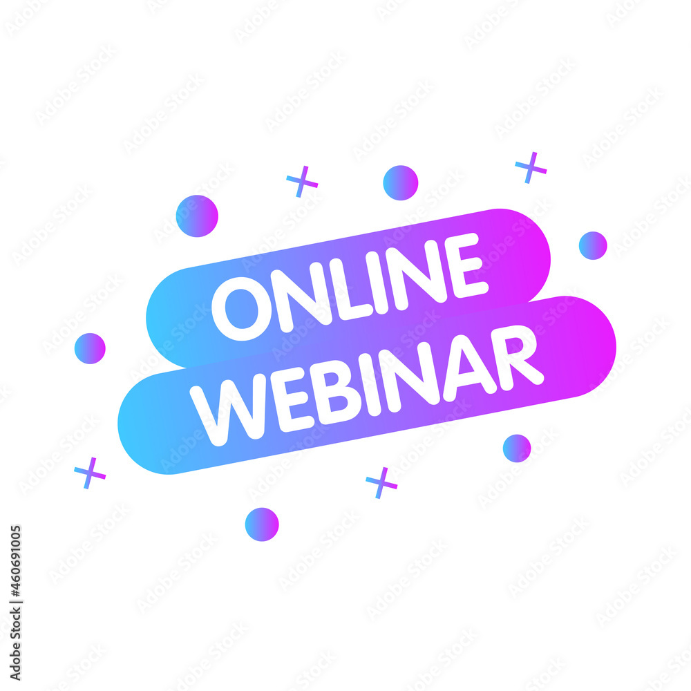 Online Live Webinar Button, label - banner design template. Vector illustration. Online Live Webinar Button, label - banner design template. Vector illustration.