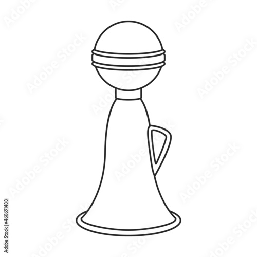 Breast pump vector icon.Outline vector icon isolated on white background breast pump.