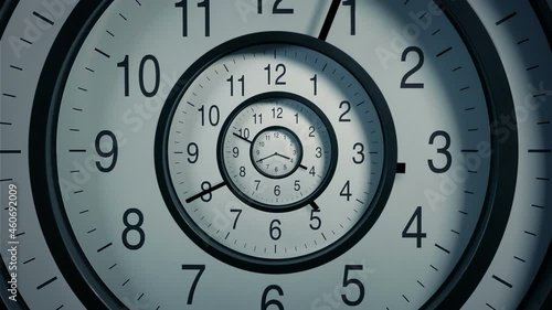 Clocks Spinning Time Passing Abstract Montage